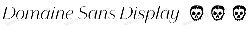 Domaine Sans Display字体转换